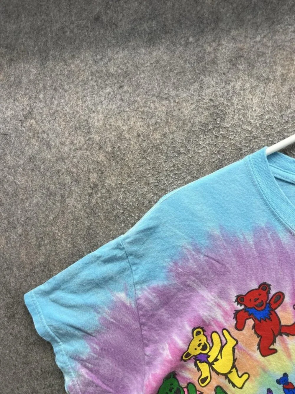 Liquid Blue Shirt Mens Large Tie Dye Grateful Dead Dancing Bears Graphic Tee